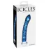 Icicles No. 29 - spiralni stakleni dildo za penis (plavi)