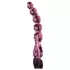 Icicles No. 43 - stakleni dildo sa perlicama i srcima (roze)