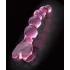 Icicles No. 43 - stakleni dildo sa perlicama i srcima (roze)