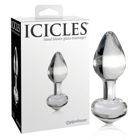 Icicles No. 44 - konusni, stakleni analni čep (proziran)