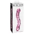 Icicles No. 55 - dvostrani, G-tačka stakleni dildo (roze)