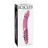Icicles No. 57 - stakleni dvostrani dildo u obliku penisa (roze)