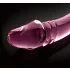 Icicles No. 57 - stakleni dvostrani dildo u obliku penisa (roze)