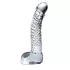 Icicles No. 61 - stakleni dildo sa testisima, u obliku penisa (prozirni)