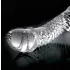 Icicles No. 61 - stakleni dildo sa testisima, u obliku penisa (prozirni)