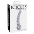 Icicles No. 66 - Zakrivljeni, kuglasti stakleni dildo (prozirni)