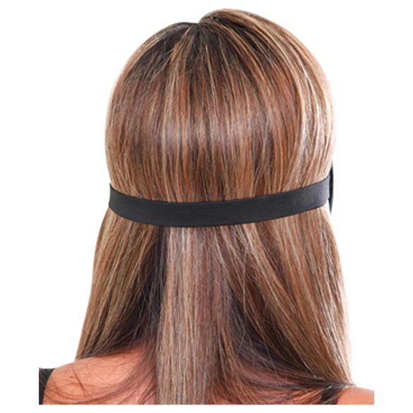 Fetish Deluxe Fantasy - široka, mekana maska za oči (crna)