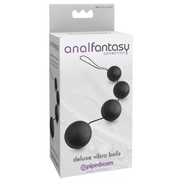 Pipedream - Anal Fantasy - analni niz sa unutrašnjim kuglicama (crni)