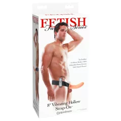   Pipedream - Fetish Strap-On 8 - nadogradivi, šuplji vibrator na kaišu (prirodne boje)