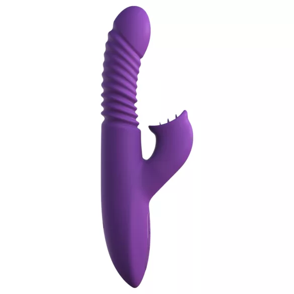 Fantasy For Her - 3 u 1 potiskujući vibrator sa funkcijom zagrevanja (ljubičasti)
