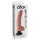 King Cock 9 - savitljivi dildo sa postoljem (26 cm) - prirodna boja
