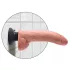 King Cock 9 - savitljivi dildo sa postoljem (26 cm) - prirodna boja