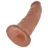 King Cock 9 - realistični dildo sa vakuumskom bazom (23cm) - tamno prirodna boja