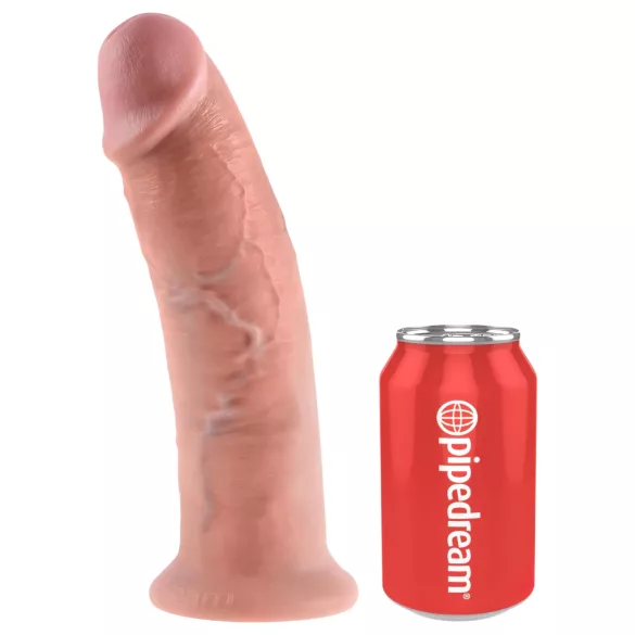 King Cock 10 - veliki dildo s vakuum bazom (25cm) - prirodno
