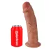 King Cock 10 - veliki dildo sa jakom vakuumskom čašom (25 cm) - tamna prirodna boja