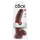 King Cock 9 - veliki dildo sa vakumom i testisima (23 cm) - braon