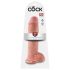 King Cock 11 - Dildo sa vakumskim postoljem i testisima (28cm) - prirodno