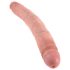 King Cock 12 Slim - realistični dvostruki dildo (31 cm) - prirodna boja