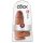 King Cock 9 Chubby - dildo sa prianjajućom bazom (23cm) - tamno prirodna boja