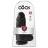 King Cock 9 Chubby - crni dildo sa testisima i vakumom (23cm)