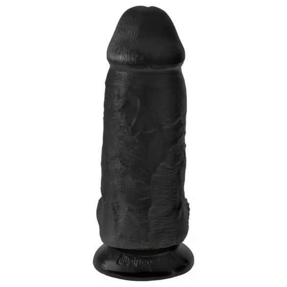 King Cock 9 Chubby - crni dildo sa testisima i vakumom (23cm)