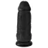 King Cock 9 Chubby - crni dildo sa testisima i vakumom (23cm)