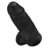 King Cock 9 Chubby - crni dildo sa testisima i vakumom (23cm)
