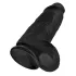 King Cock 9 Chubby - crni dildo sa testisima i vakumom (23cm)