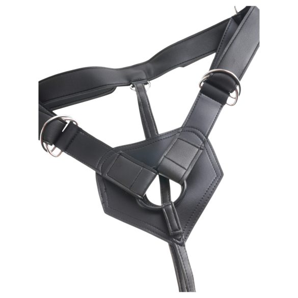 King Cock 7 - crni strap-on dildo s pojasom