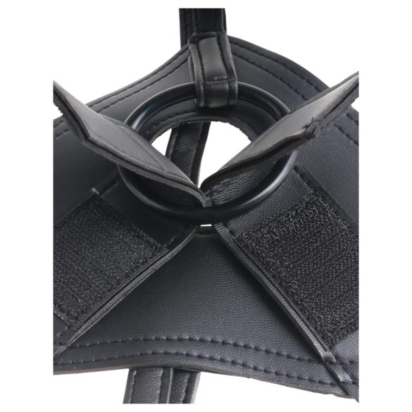 King Cock 7 - crni strap-on dildo s pojasom