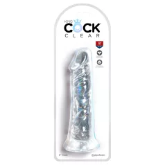 King Cock Clear 8 - veliki dildo sa vakum postoljem (20cm)