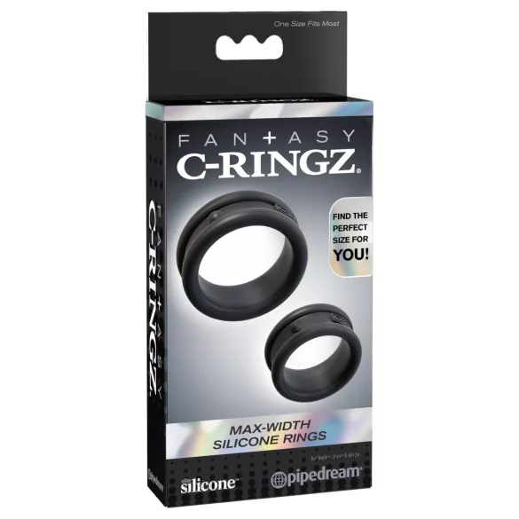Pipedream - Fantasy C-Ringz - prsten za penis i testise (crni)