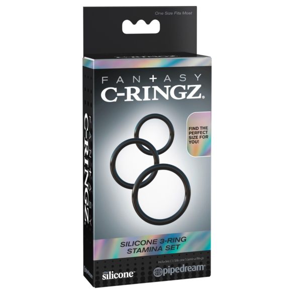 Fantasy C-Ringz - Set prstenova za penis (crni)