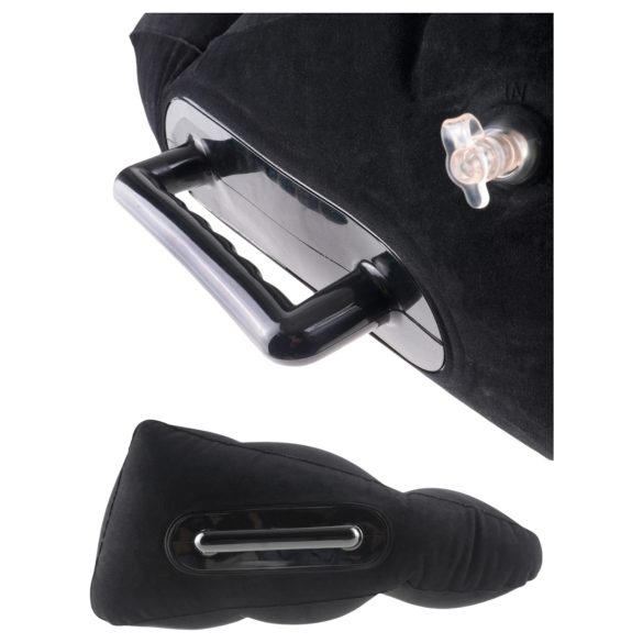 Fetiš Fantazija - na naduvavanje sex jastuk sa ručkama (crna)