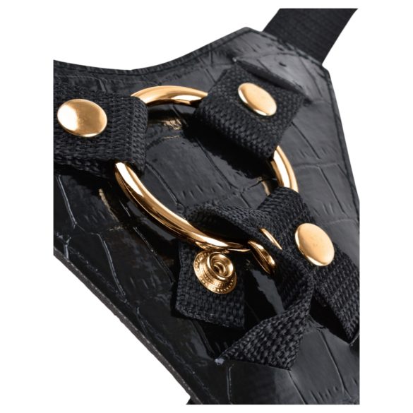 Fetiš Fantazija - crni pojas za pripajanje dodataka