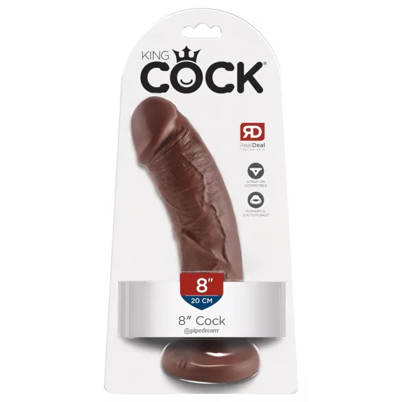 King Cock 8 Dildo (20cm) - braon