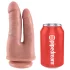 King Cock Double Penetrator - realistični dupli dildo (natur)