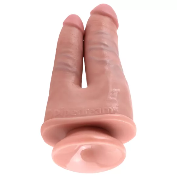 King Cock Double Penetrator - realistični dupli dildo (natur)