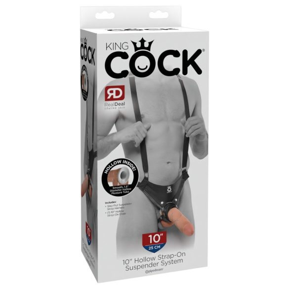 King Cock Strap-on 10 - šuplji nadogradivi dildo 25cm