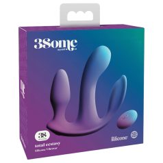   3Some Total Ekstaza - akumulatorski, radio trostruki vibrator (ljubičasti)