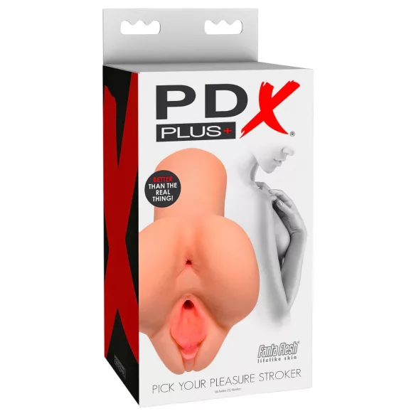 PDX Pick Your Pleasure - 2u1 realistični masturbator (natur)