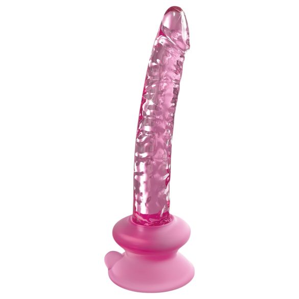 Icicles No. 86 - stakleni dildo oblik penisa (roze)