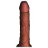King Cock Plus 7.5 - vibrator sa testisima (braon)