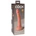 King Cock Elite 7 - realistični dildo sa vakuumskim postoljem (18 cm) - prirodna boja