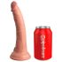 King Cock Elite 7 - realistični dildo sa vakuumskim postoljem (18 cm) - prirodna boja