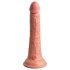 King Cock Elite 7 - realistični dildo sa vakuumskim postoljem (18 cm) - prirodna boja