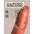 Kralj Kok Elite 8 - dildo sa vakum-cupom (20cm) - tamnija prirodna nijansa