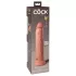 King Cock Elite 9 - sa vakumom, realistični dildo (23cm) - prirodna boja