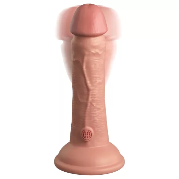 Kraljevski Kok Elite 6 - dildo sa vakuumskom podlogom (15cm) - prirodna boja
