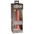 King Cock Elite 7 - vakuum cupler, bežični vibrator 18cm - prirodna boja